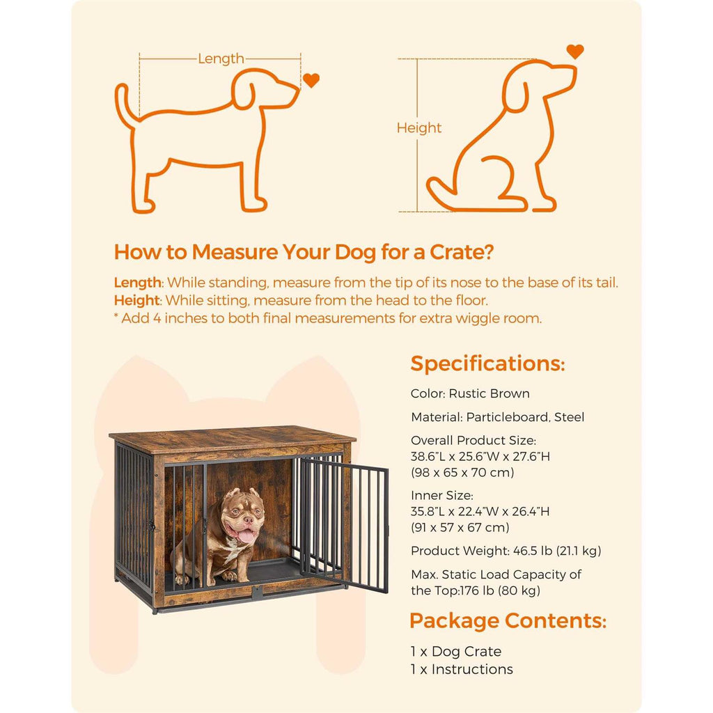 Dog Crate Furniture for Medium Dogs up to 70 lb W196
