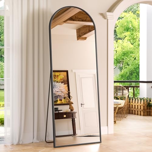Arched Full Length Mirror 76"x34" Black R731224