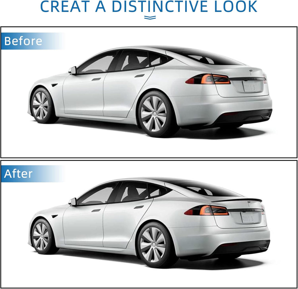 Carbon Fiber Style Rear Trunk Spoiler Wing for Tesla Model 3 B3927