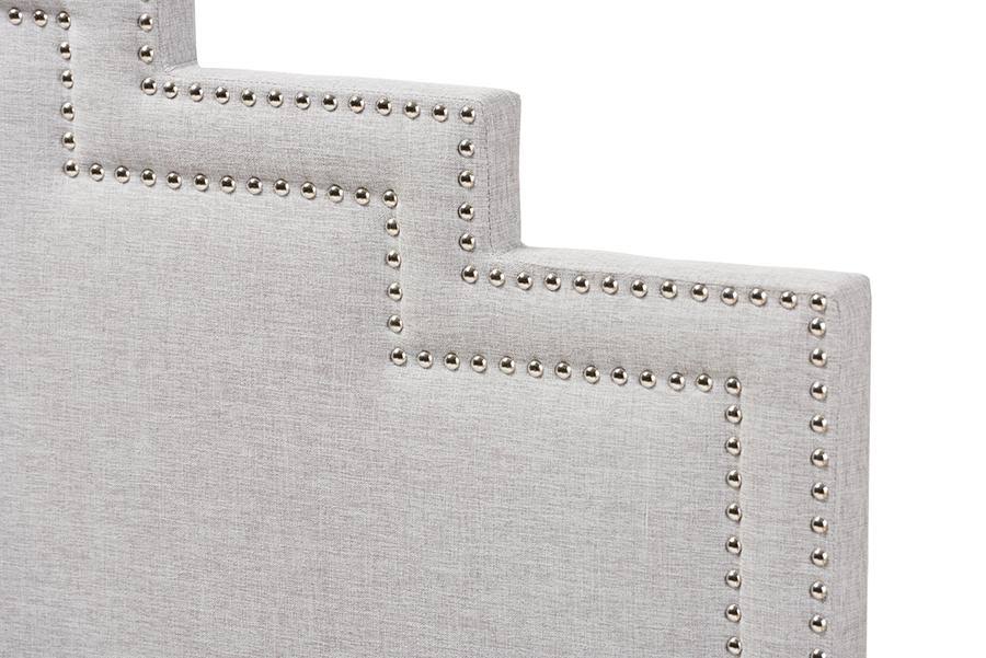 Greyish Beige Fabric King Size Headboard Q511
