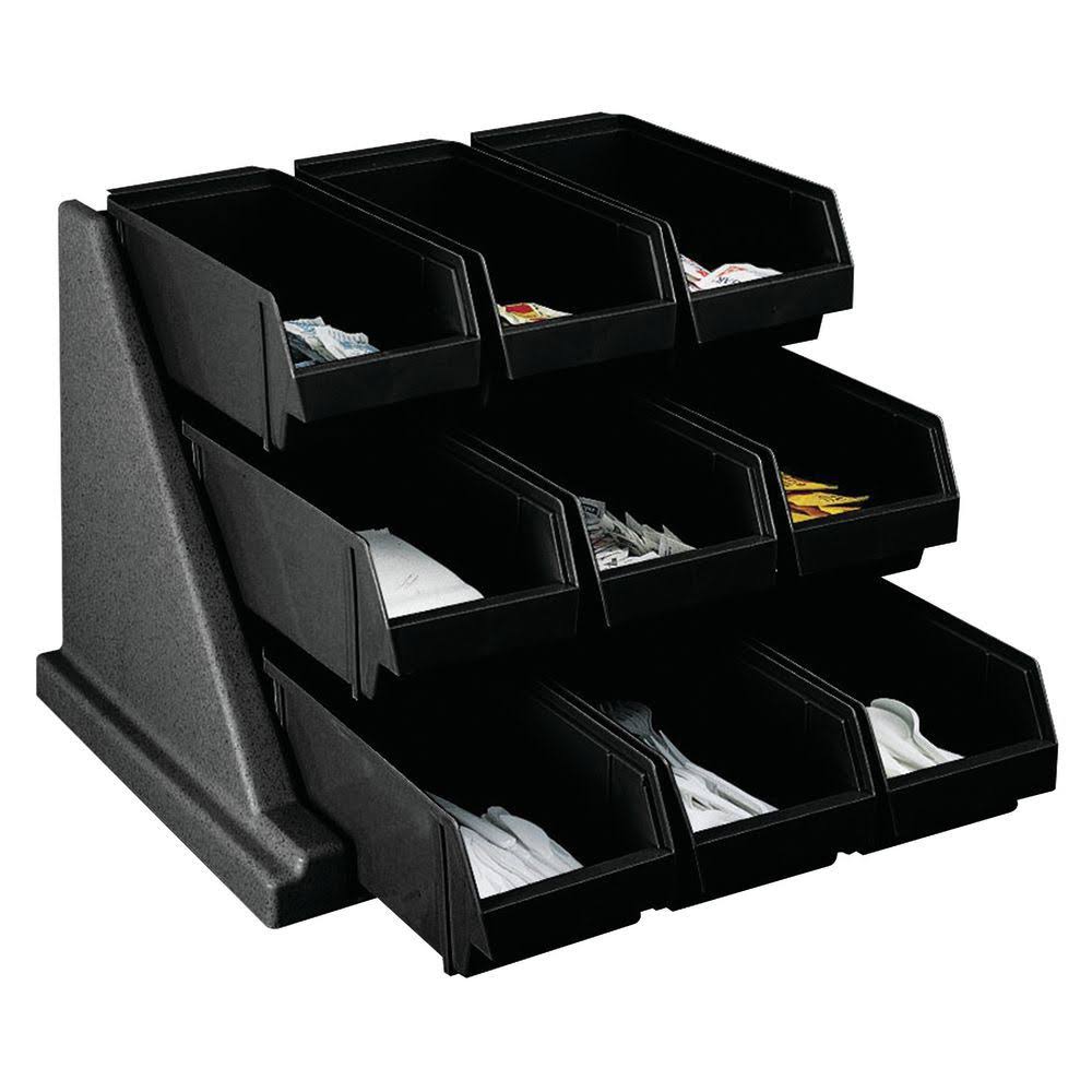 9 Bins Black Organizer Rack S3371