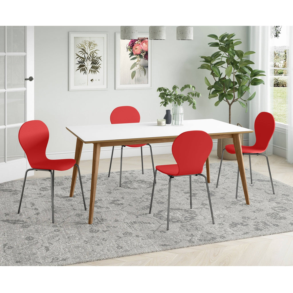 Blue Armless Dining Chair Set of 4 X414