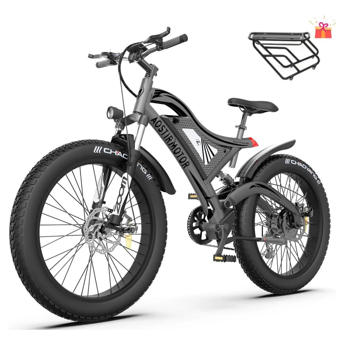750W 48V 15Ah Fat Tire Electric Mountain Bike V451