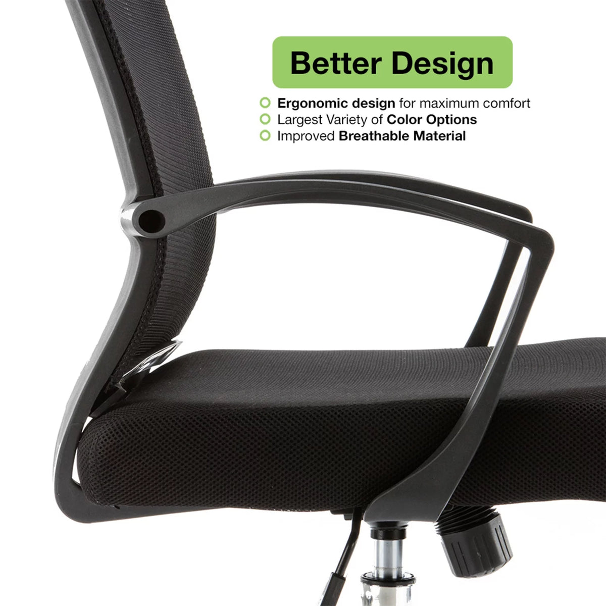 Black & Aqua Ergonomic Mesh Mid Back Office Chair X77735