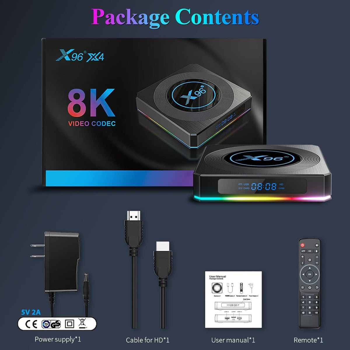 Android TV Box 11.0 4GB 64GB with Ethernet 1000M LAN Bluetooth 4.2 S68077