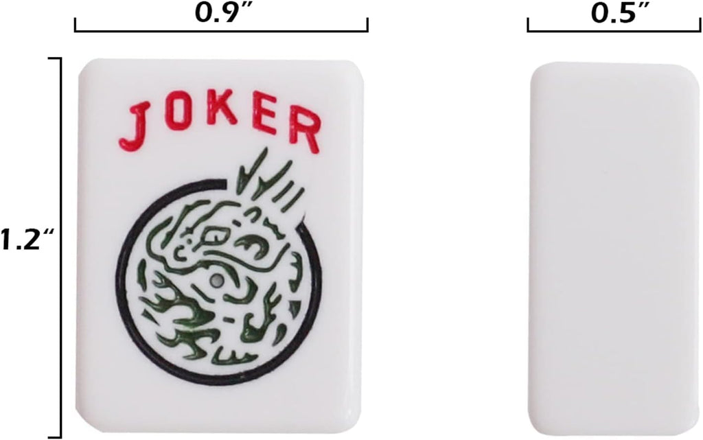 166 White Tiles Mahjong Set with Soft Bag and 4 Racks P37527