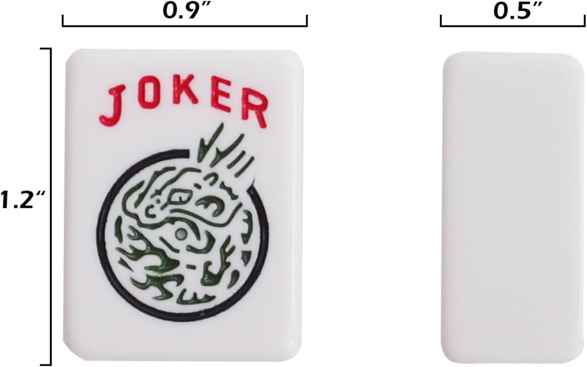 166 White Tiles Mahjong Set with Soft Bag and 4 Racks P37527