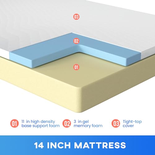 6 Inch Twin XL Gel Memory Foam Mattress O602