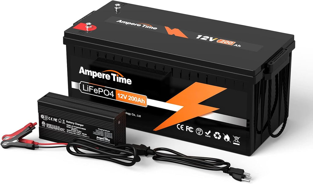 12V 100Ah LiFePO4 Battery with 14.6V 10A Lithium Battery Charger C4319