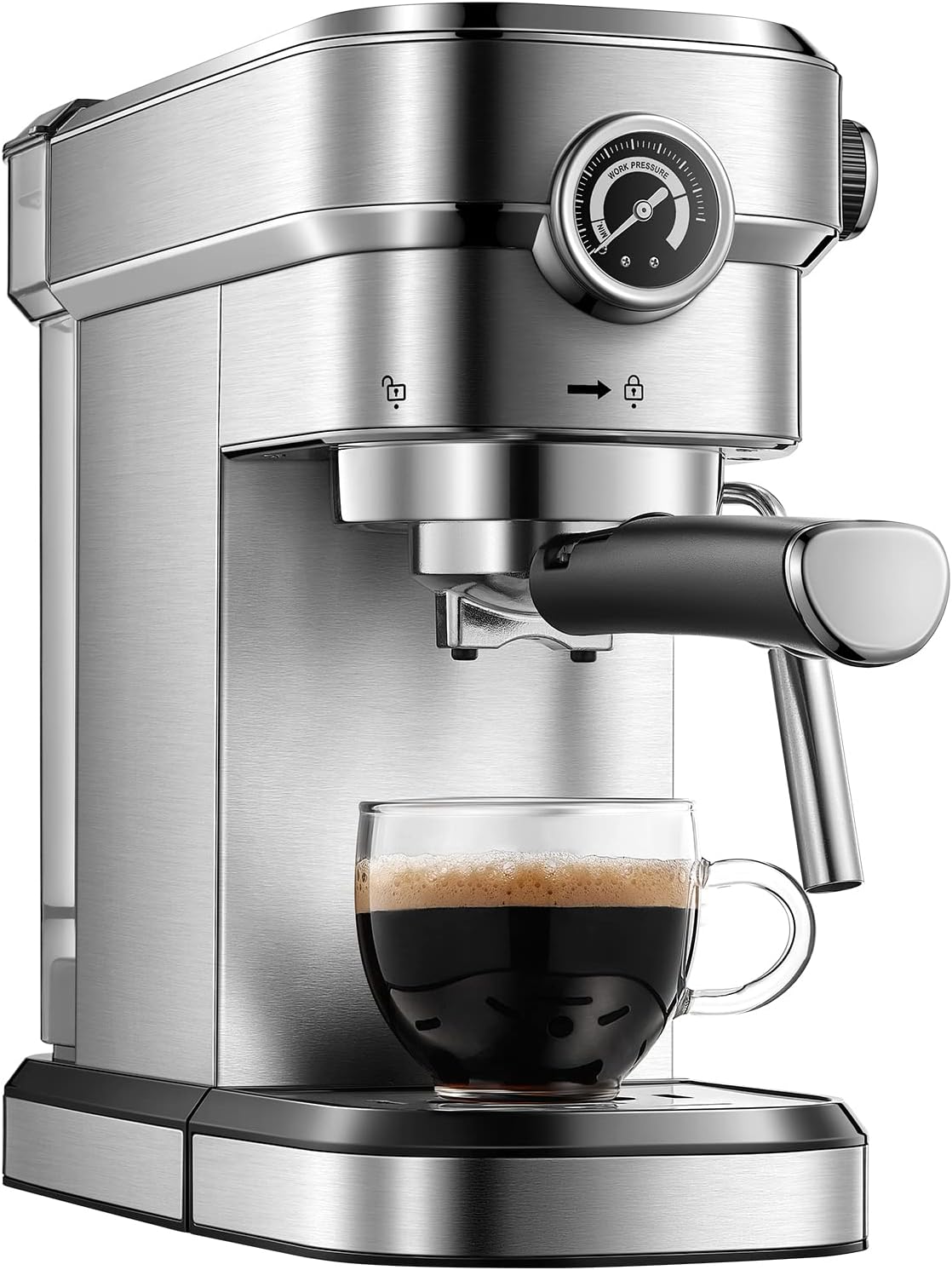 15 Bar Espresso and Cappuccino Maker with Milk Frother Wand W87594