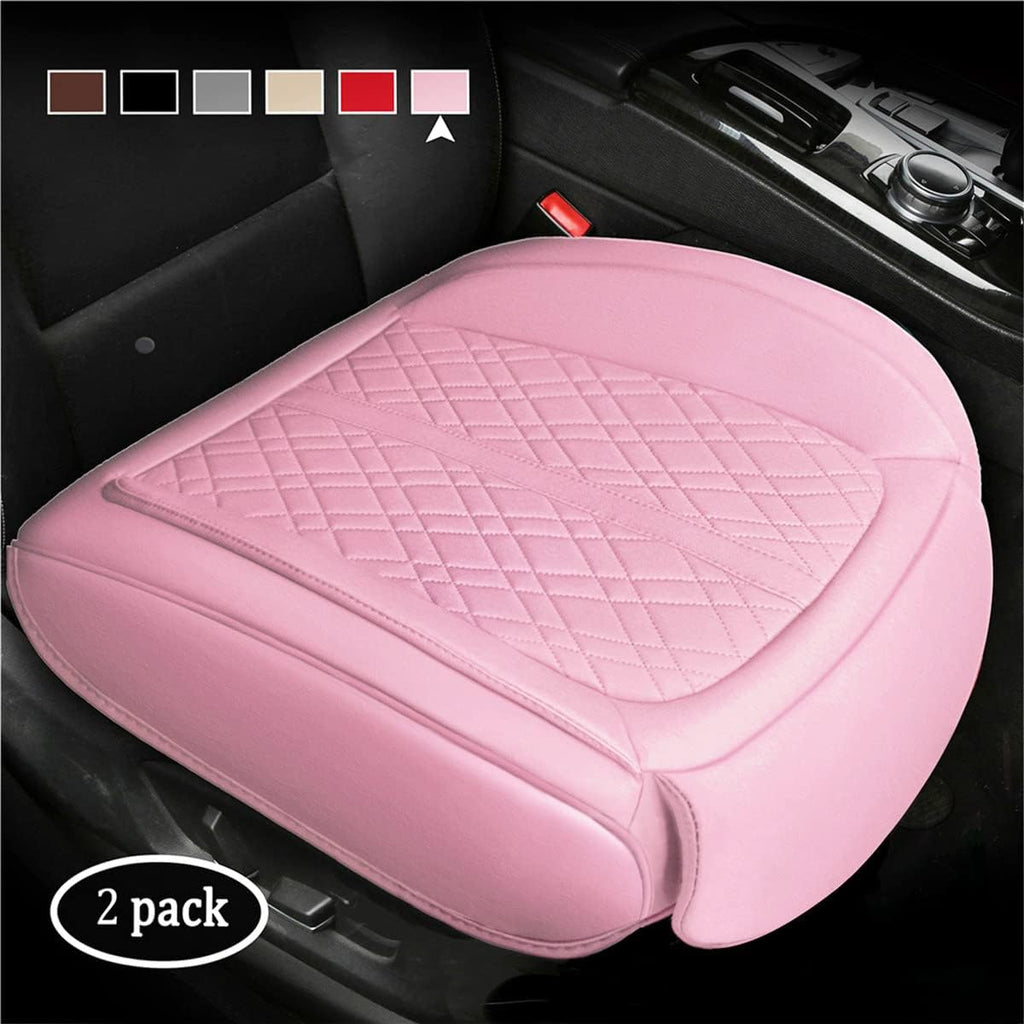 2Piecs PU Leather Car Seat Cover Protector with Footrest (Red) K57213