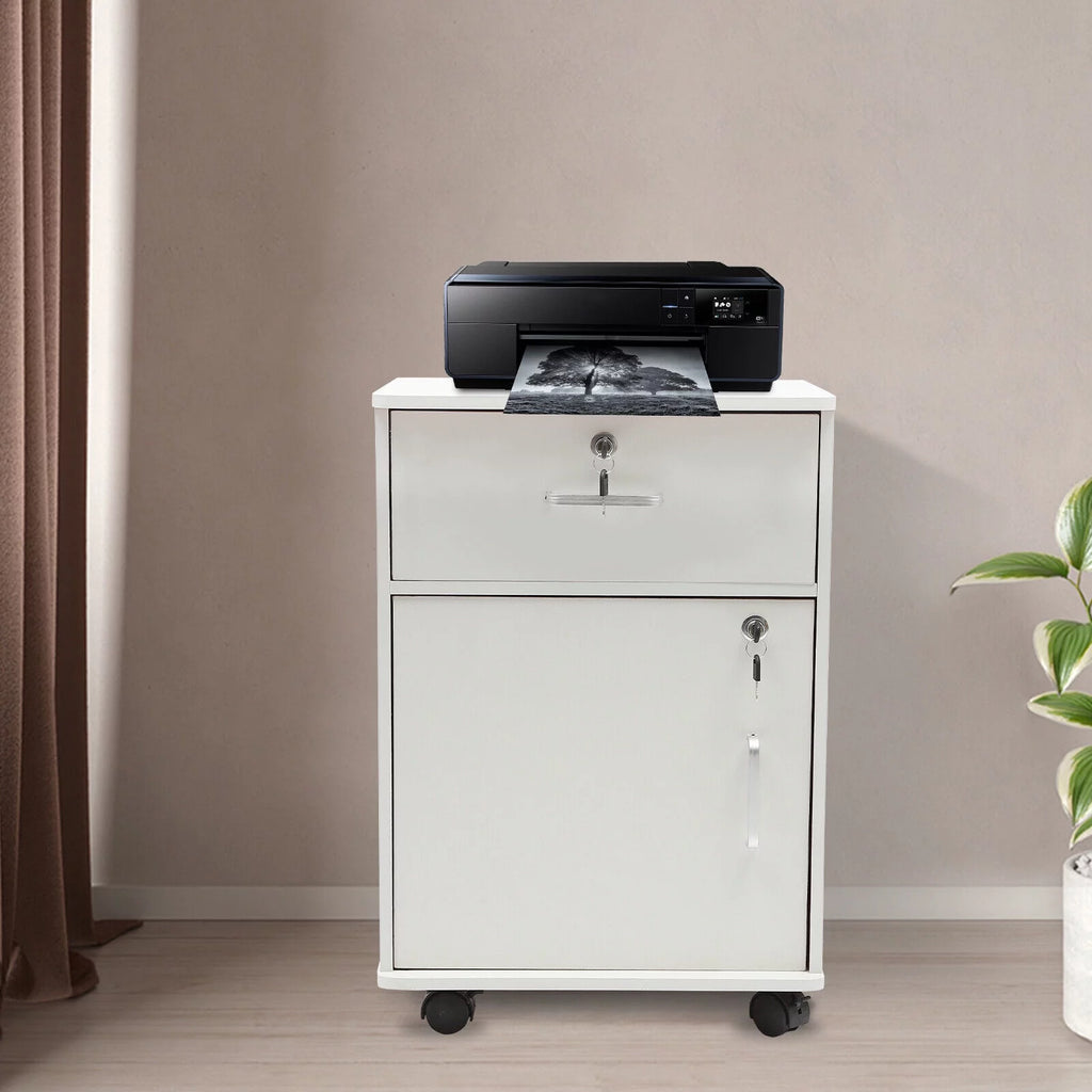 2-Tier Rolling File Storage Cabinet with Lock E600979