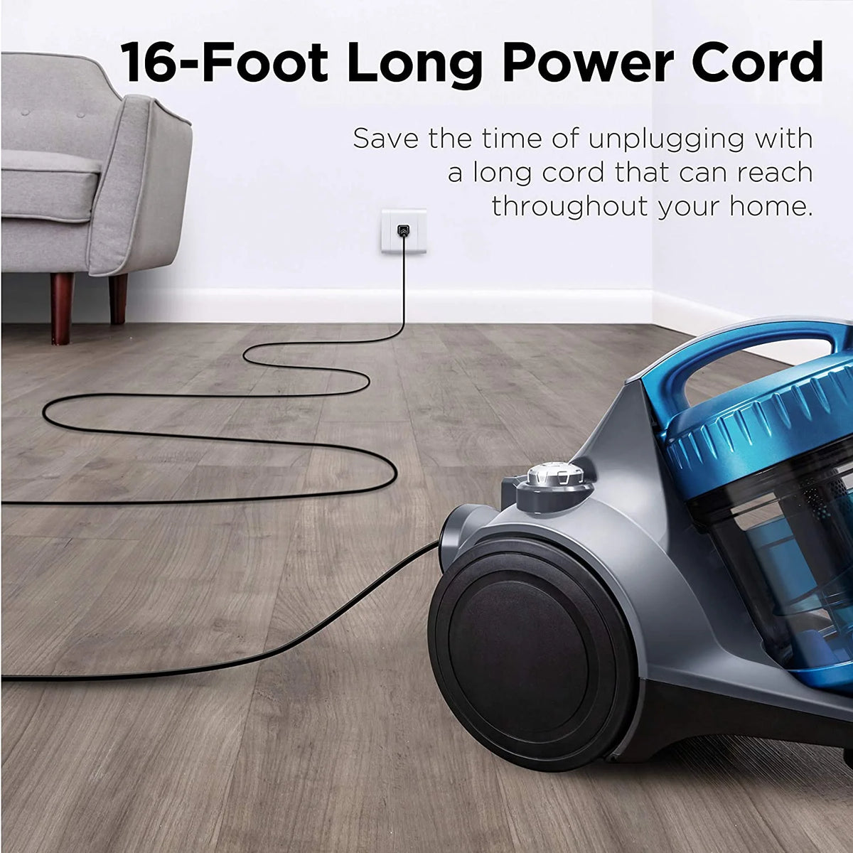 Blue Bagless Canister Vacuum Cleaner P9184