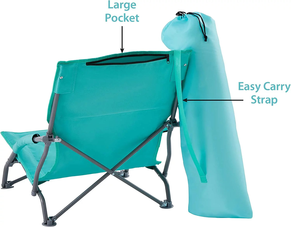 Sling Back Bag Beach Camping Picnic Chair L7915
