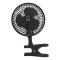 6-Inch Clip-On Fan, Convertible Table-Top & Clip Fan, Adjustable Head, Two Speeds, Black G509