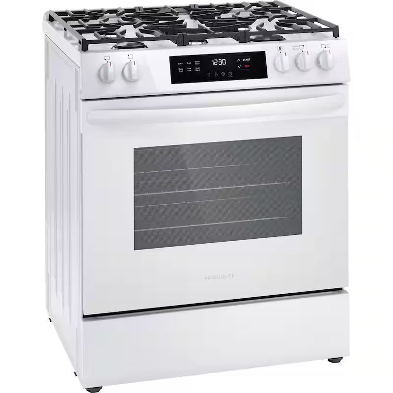 5 Burners Slide in Gas Range with Steam Clean in White X194
