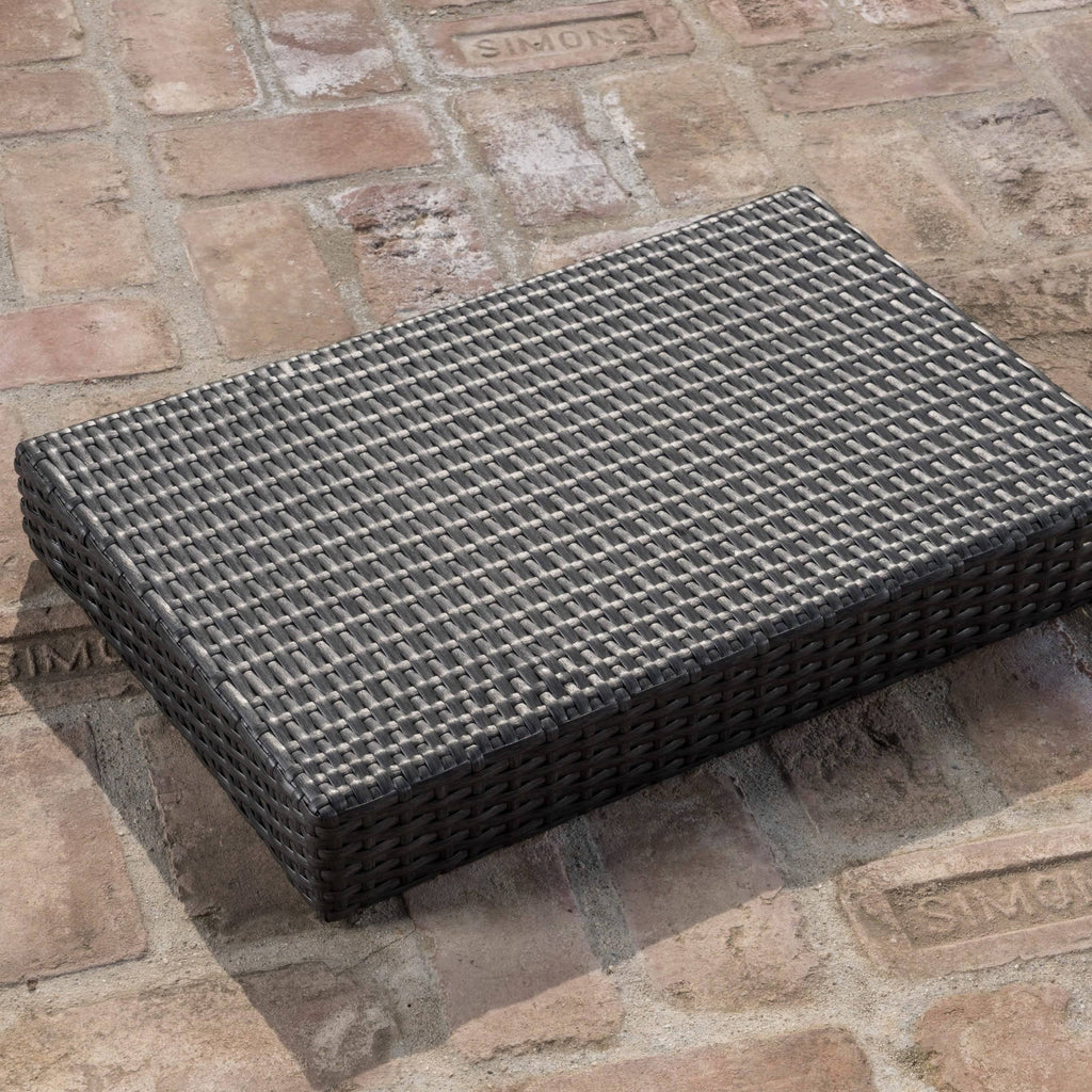 Gray 3-Piece Outdoor Wicker Chaise Lounge Set N34273