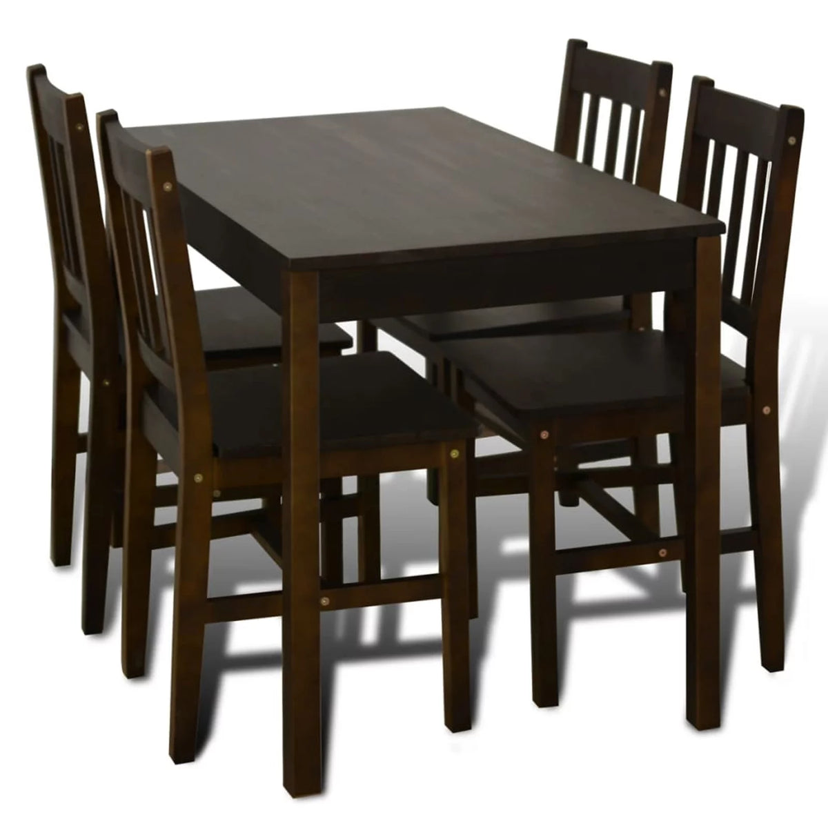 5 Piece Wooden Dining Set with 4 Chairs E153