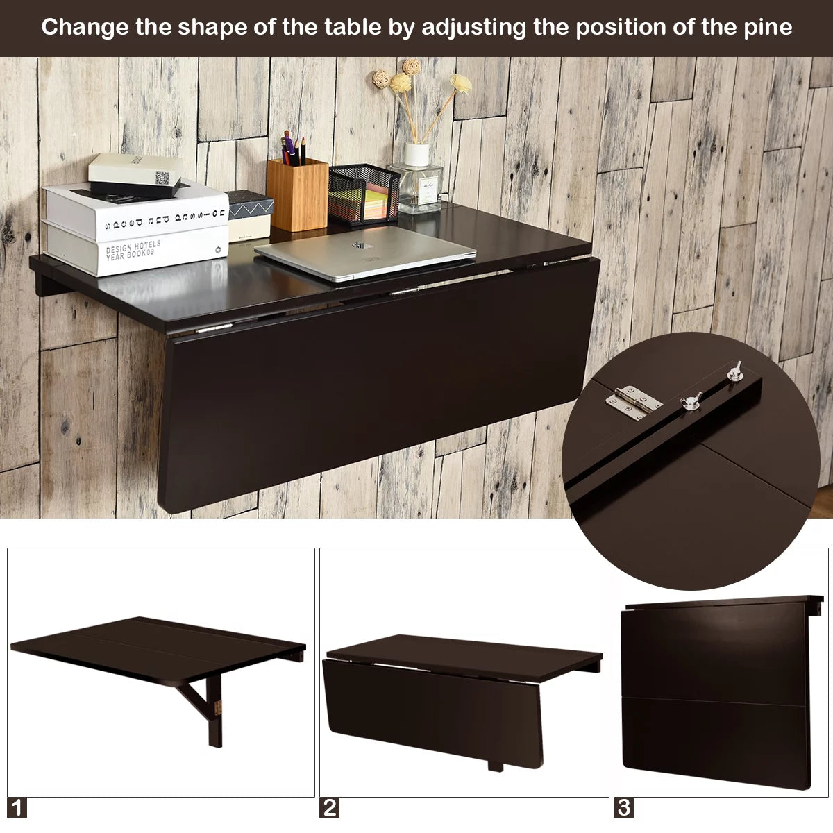 Wall-Mounted Drop-Leaf Folding Table Z22141