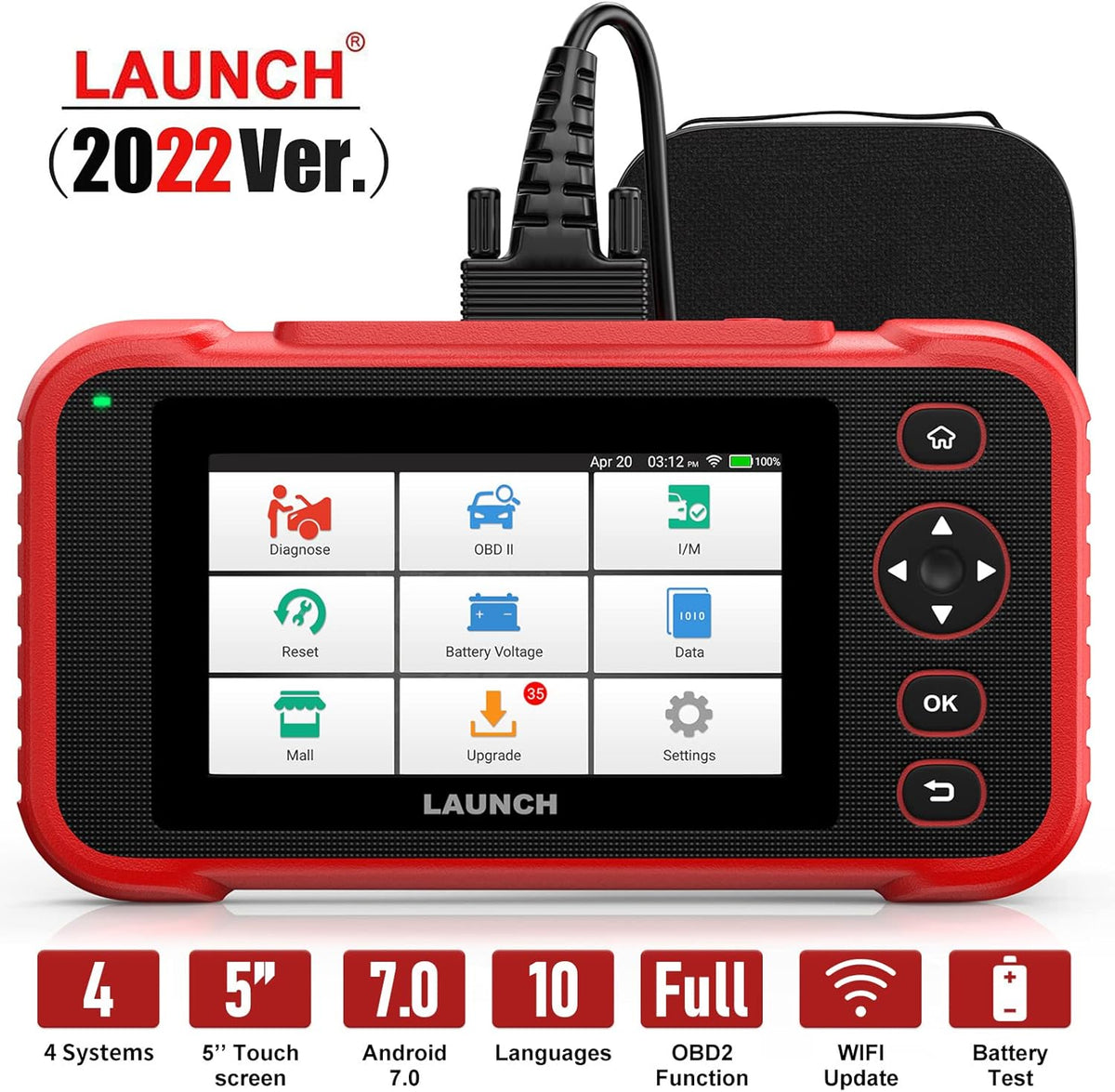 OBD2 Scanner Car Code Reader Scan Tool with 5 Touchscreen B477131