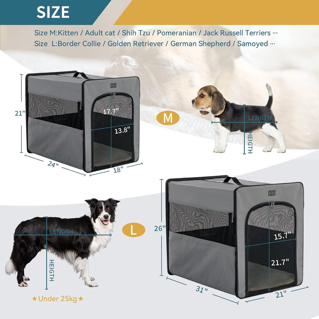 Collapsible Large Dog Travel Crate B991