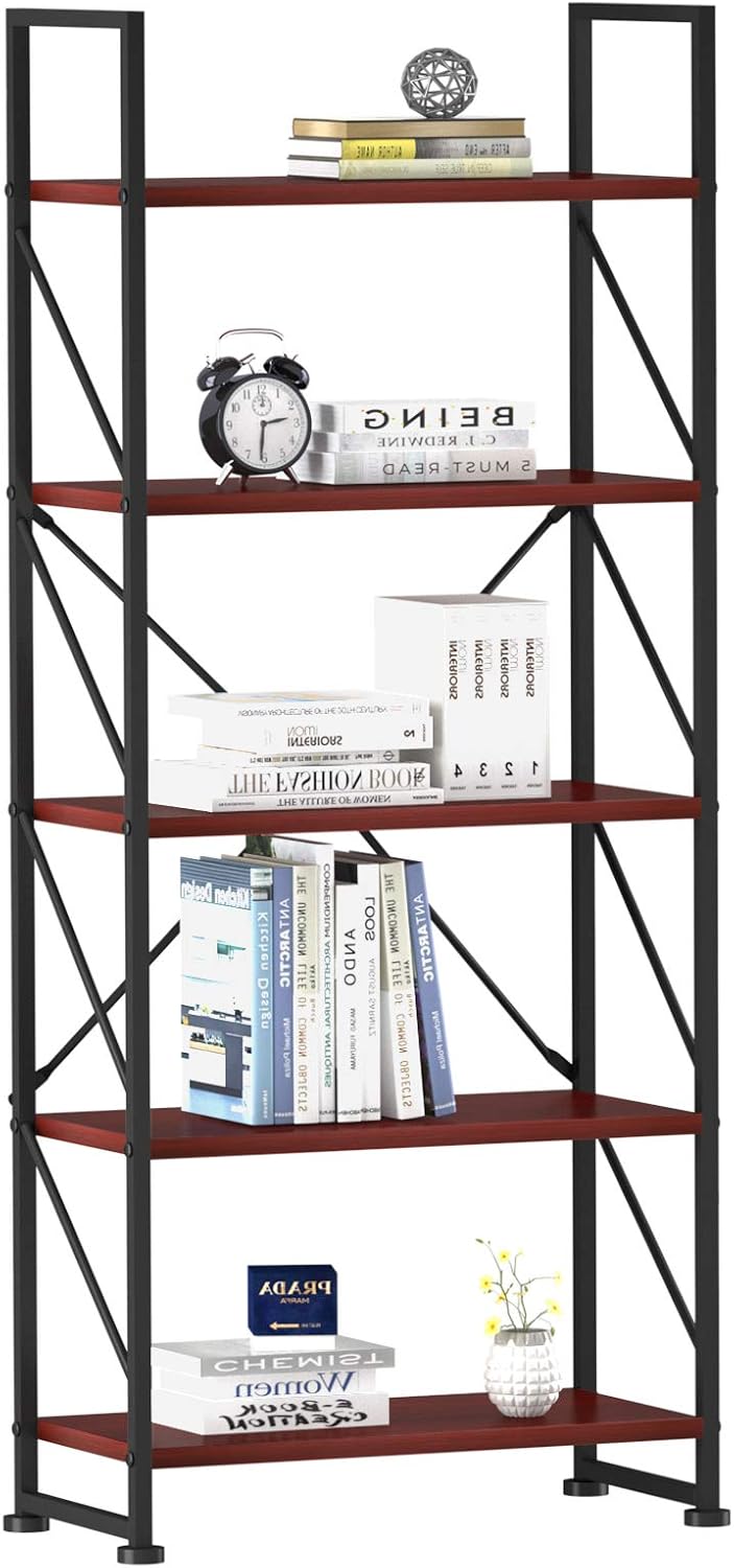 5 Tiers Black Bookshelf X4264