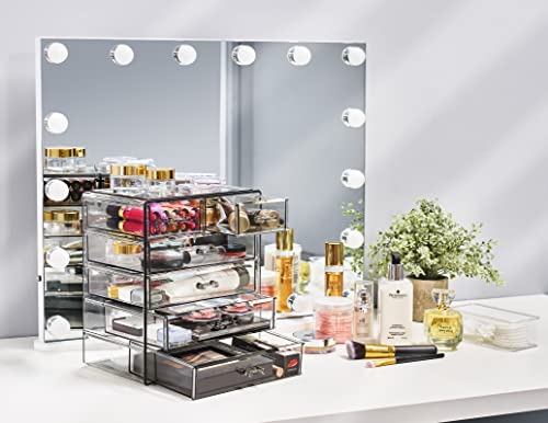 Acrylic Makeup Organizer with 3 Large 4 Small Drawers Z247876