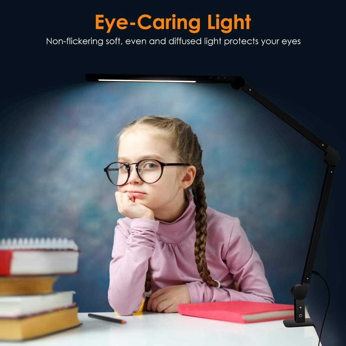 Clamp Swing Arm Dimmable Desk Lamp A545125