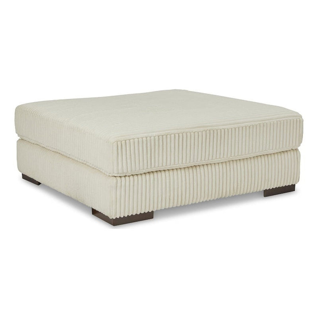 Oversized Fabric Accent Ottoman in Ivory X423959