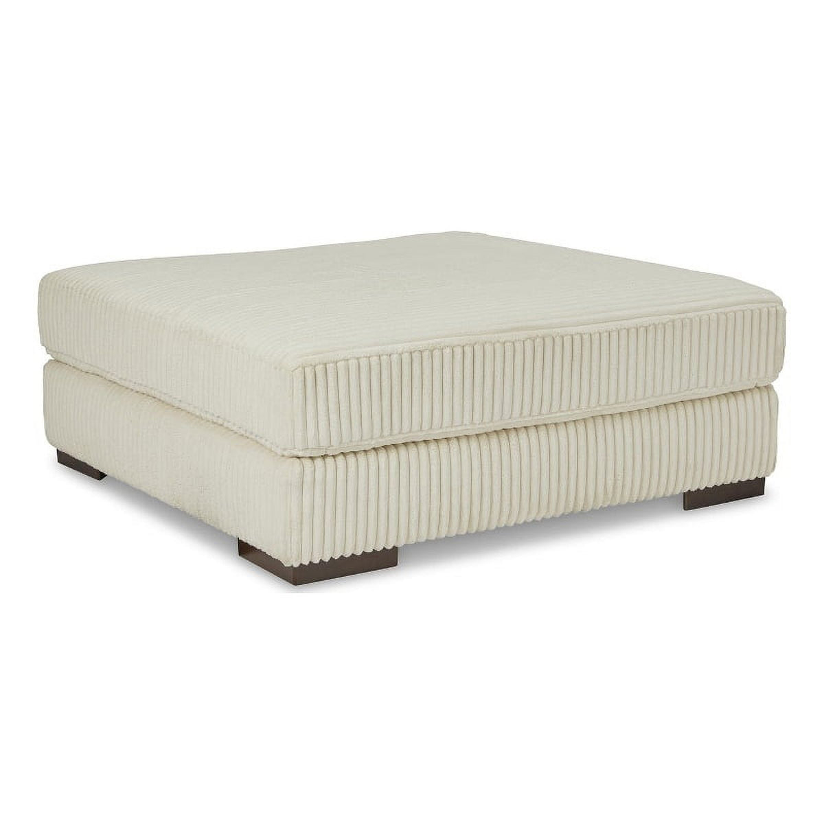 Oversized Fabric Accent Ottoman in Ivory X423959