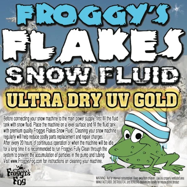 4 Gallon Case Gold UV Blacklight Reactive Snow Juice Machine Fluid R59911