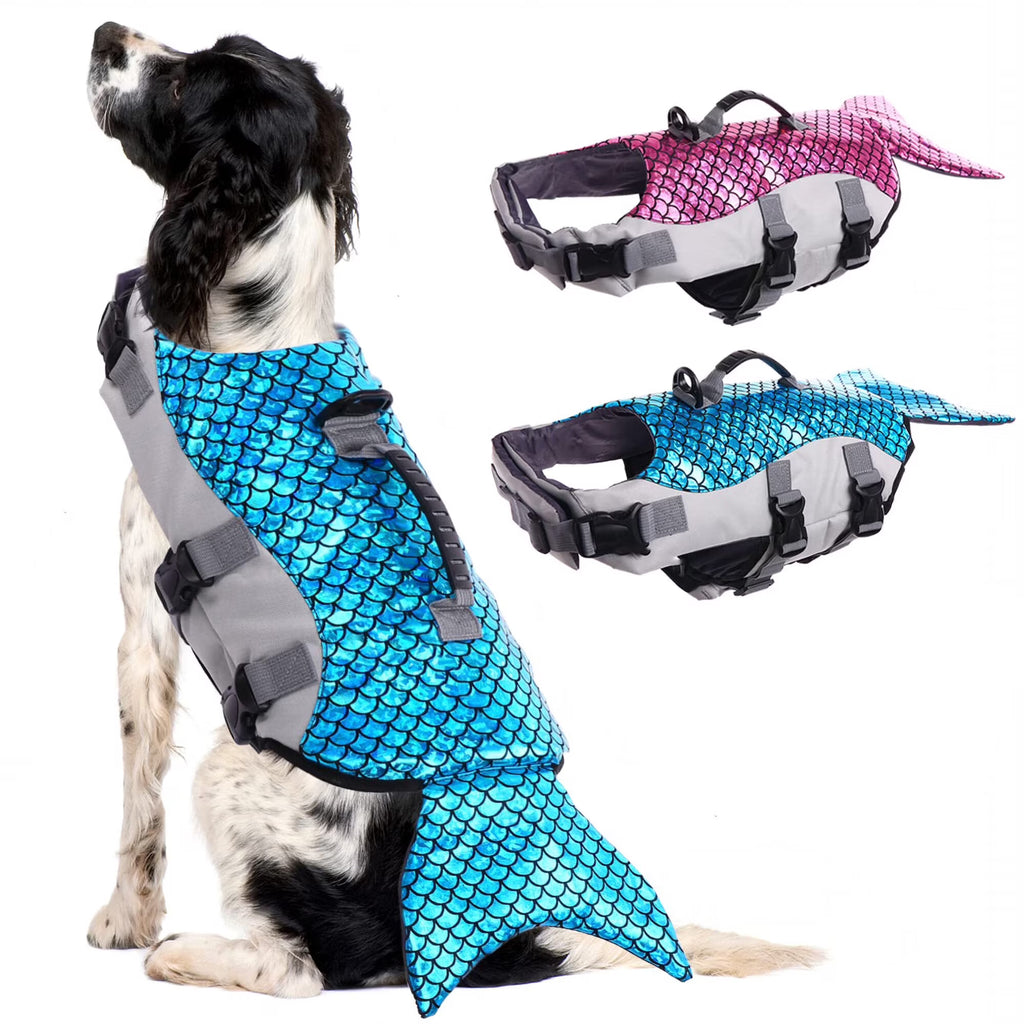 Dog Life Jacket with Rescue Handle, Reflective Adjustable Life Vest G572