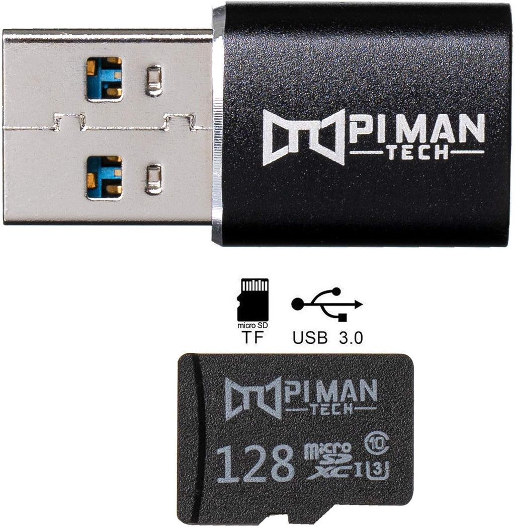 128 GB MicroSD Card and USB 3.0 Adapter, Pack of 2 M7563