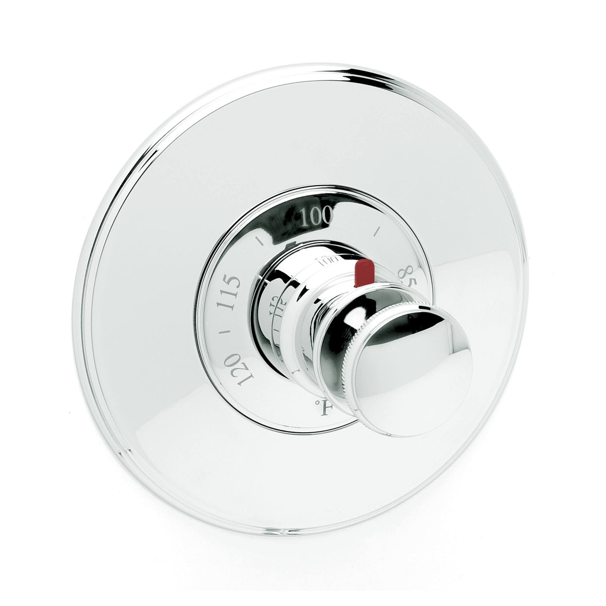 Flat Black Thermostatic Trim Plate with Handle A973