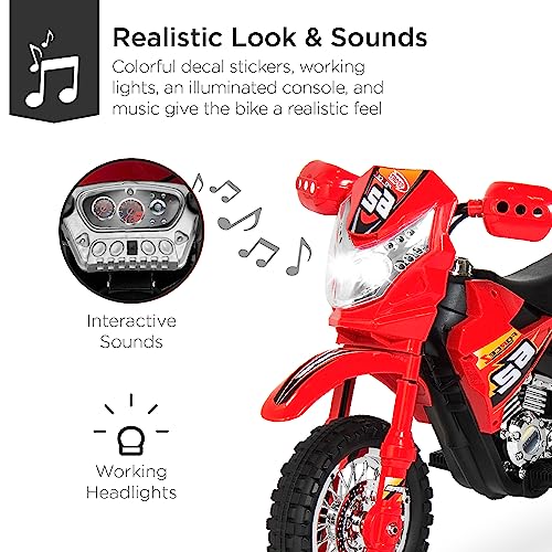 6V Kids Ride On Motorcycle with Training Wheels Black Q228