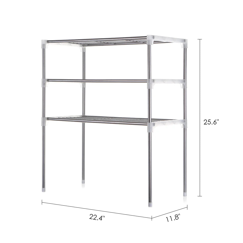 3-Tier Kitchen Storage Shelf Rack Microwave Oven Shelving Unit H653772