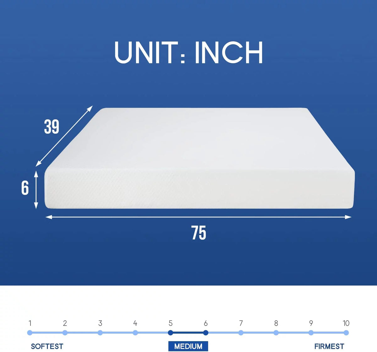 Twin 6 inch Gel Memory Foam Mattress K42735