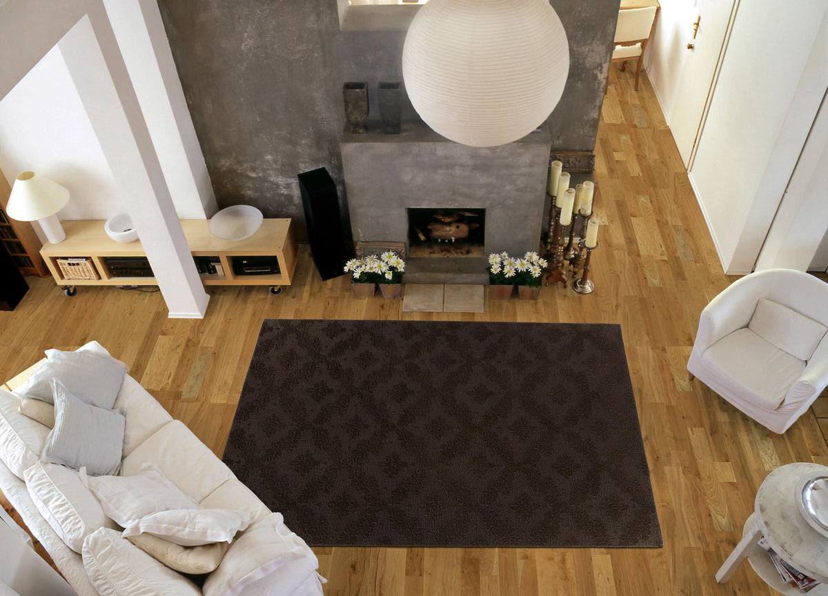4 ft. x 6 ft. Indoor Throw Rug Mocha C33708
