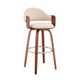 26" Faux Leather & Wood Counter Stool A7538