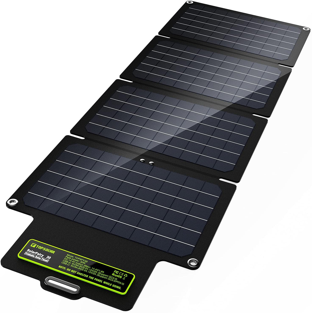 30W Foldable Solar Panel Battery Charger Kit H674964