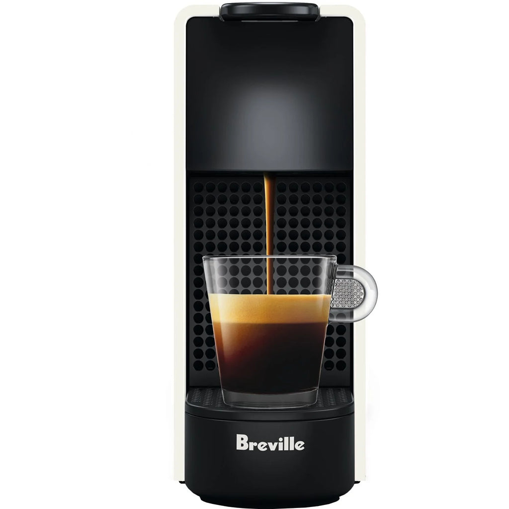 Nespresso Essenza Mini Single-Serve Machine in Pure White and Aeroccino Milk Frother in Black Q67758