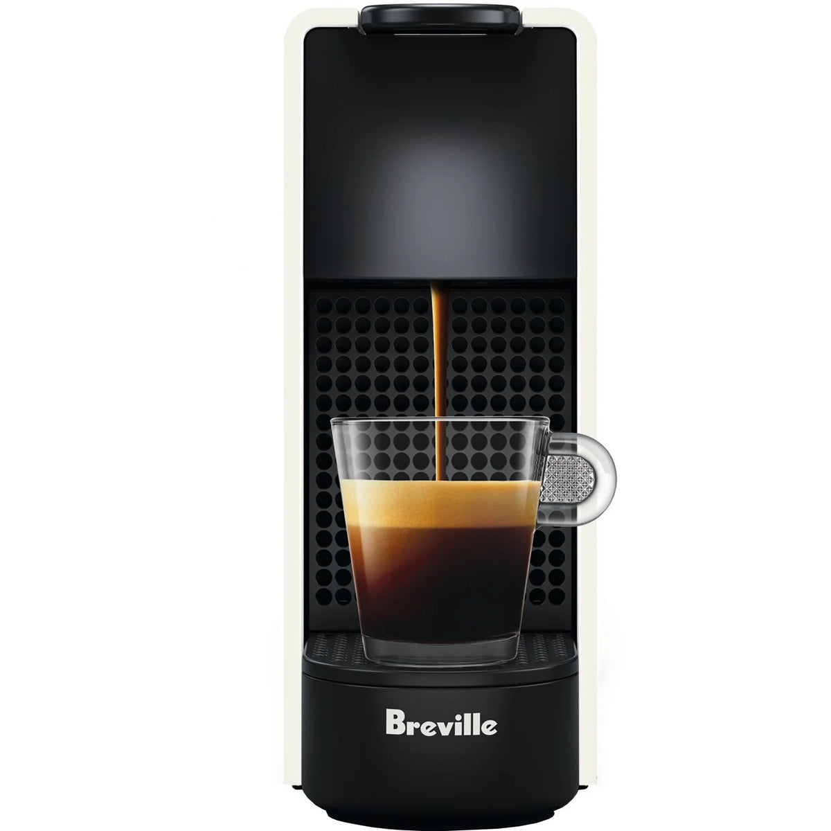 Nespresso Essenza Mini Single-Serve Machine in Pure White and Aeroccino Milk Frother in Black Q67758