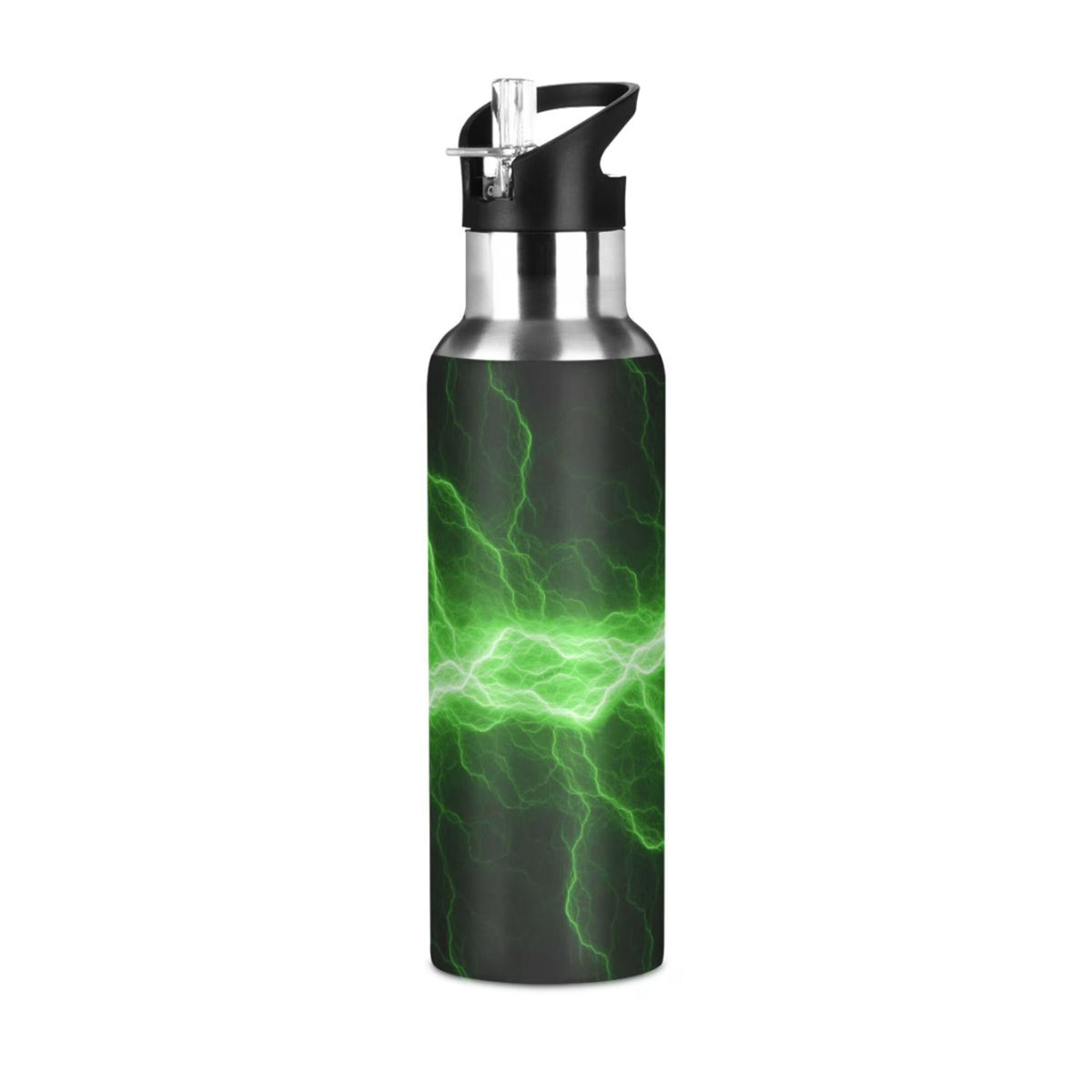 Green Stainless Steel Vacuum Insulated Water Bottle with Straw Lid 20 OZ N869337
