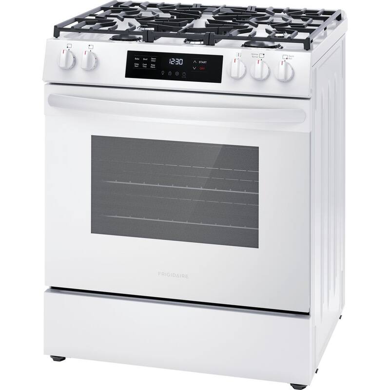 5 Burners Slide in Gas Range with Steam Clean in White X194