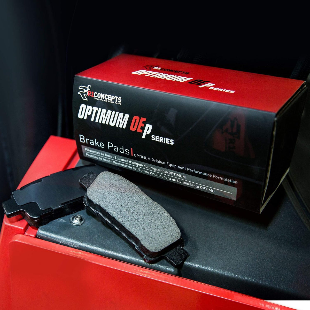 Rear Carbon Brake Rotors Slotted with Pads L1323