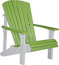 Lime Green on White Recycled Plastic Adirondack Chair K55505