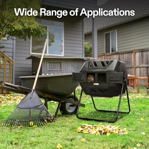43 Gallon Black Outdoor Tumbling Composter J914