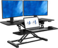 Electric Standing Desk Converter with Quick Release Keyboard Tray N82144