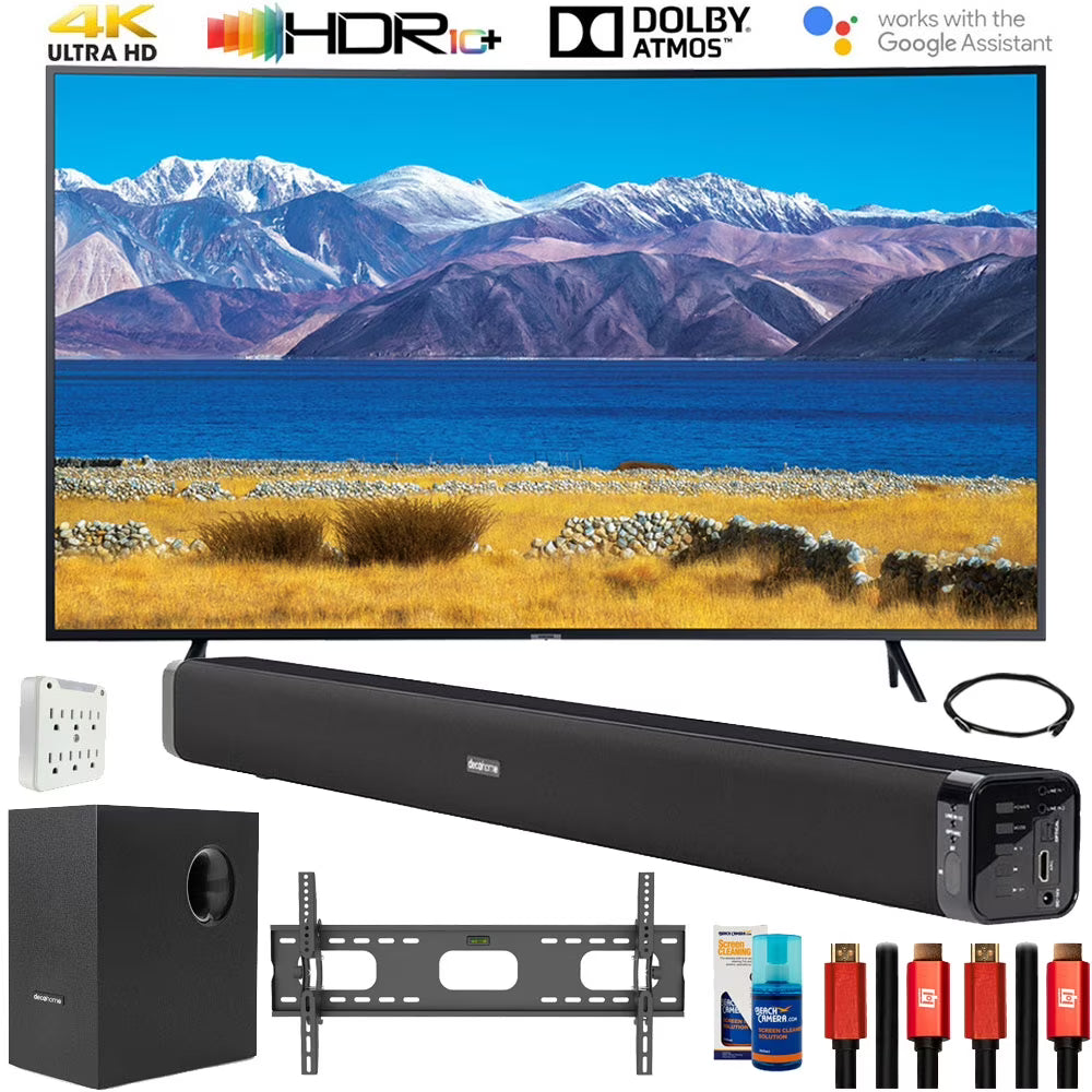55" HDR 4K UHD Smart Curved TV with Soundbar W381556