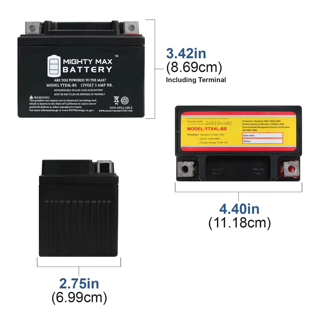 4L-BS SLA Replacement Battery P785833